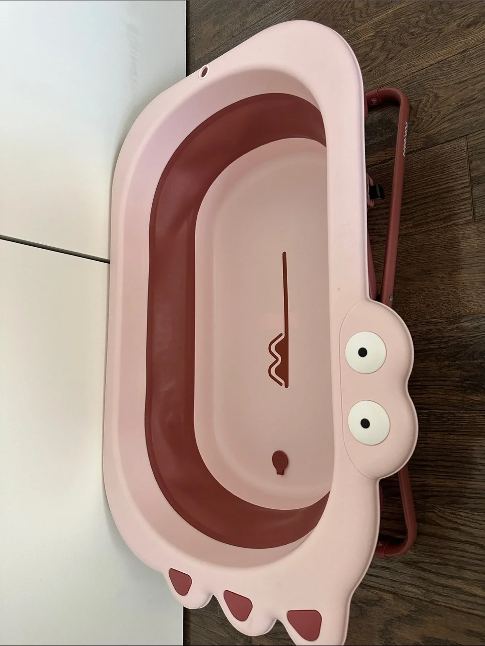 Pink Kids Bathtub with Maroon Insert - Cute Bath Tub for Toddlers